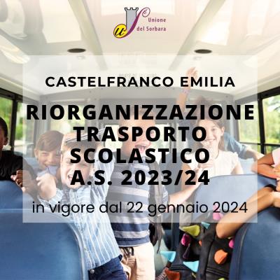 Riorganizzazione del Trasporto Scolastico A.S. 2023/24  -Castelfranco Emilia foto 