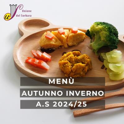 MENU  di AUTUNNO-INVERNO nelle SCUOLE