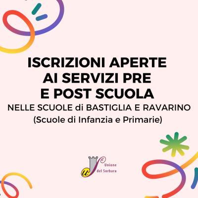 Iscrizioni aperte servizi di Pre e Post scuola A.S. 2024/25