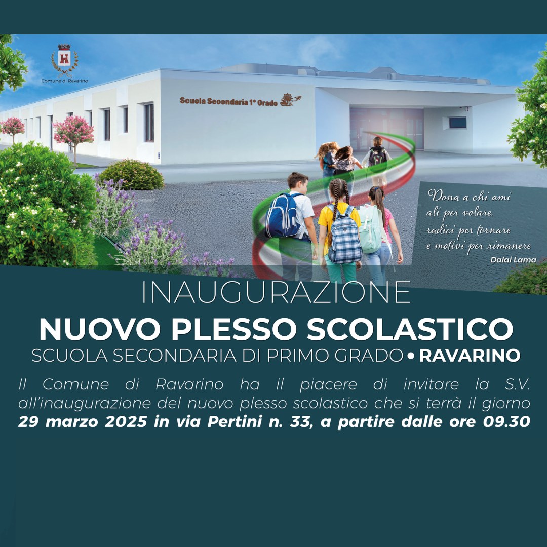 INAUGURAZIONE NUOVA SCUOLA SEC. I GRADO