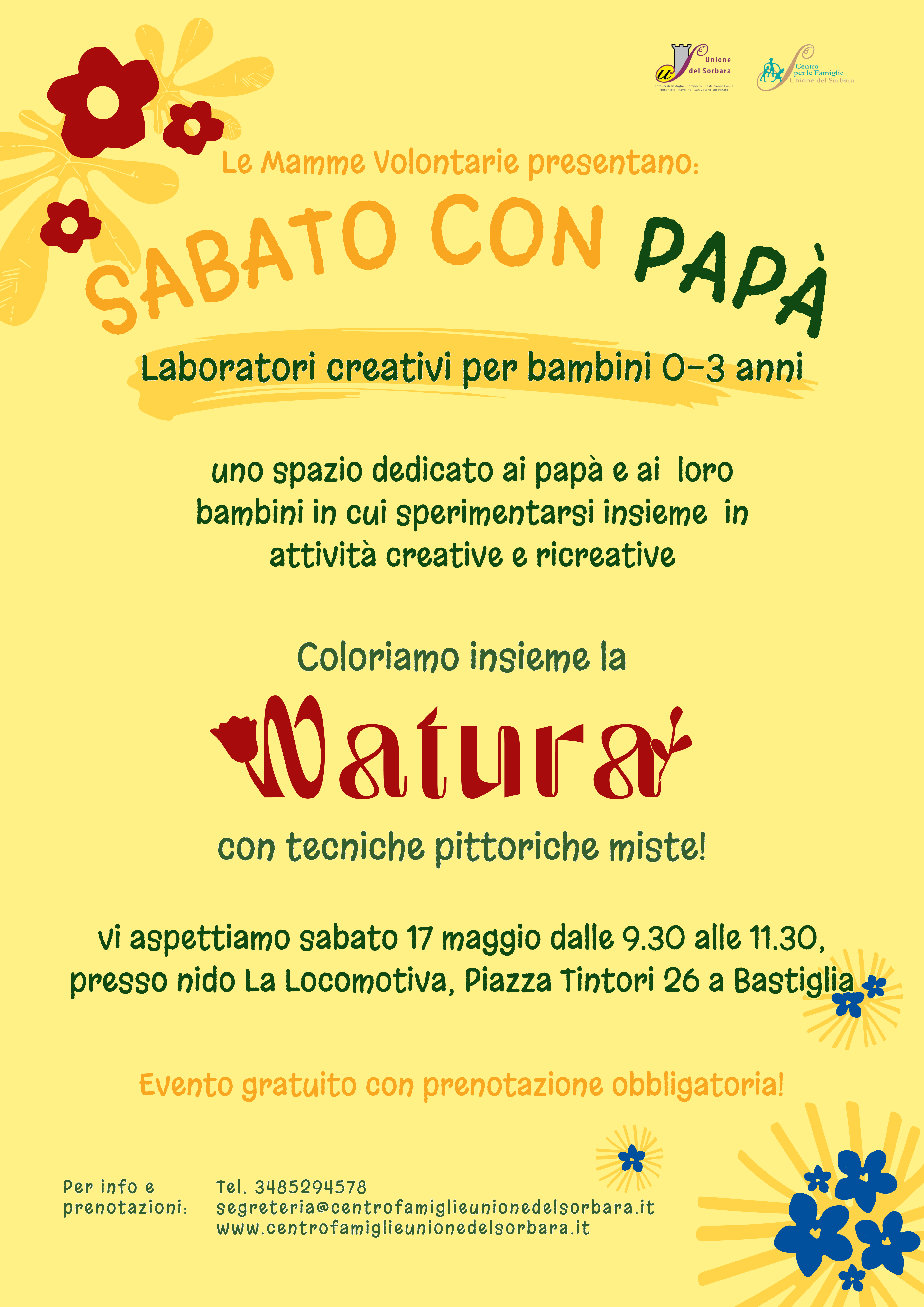 SABATO CON PAPA’ – COLORIAMO INSIEME LA NATURA